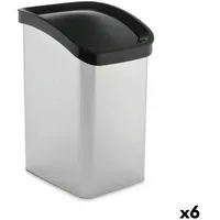 Berilo Papierkorb Berilo D093-1 Silberfarben Kunststoff 23 L Neigung