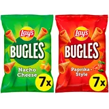 Lay ́s Bugles Mix Case – 7x Lay's Bugles Nacho Cheese & 7x Lay's Bugles Paprika – Herzhafter Mais-Snack mit Paprika-Geschmack (14 x 75 g)