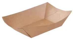 Greenbox Snackschalen, trocken & leicht fettige Speisen, braun, Umweltfreundliche Pappschalen für den Außer-Haus-Verkauf, 1 Karton = 2 Packungen à 250 Stück, Fassungsvermögen: 800 ml