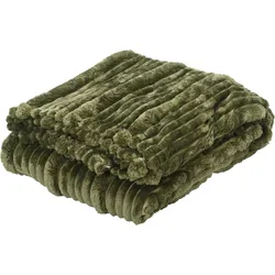 Kuscheldecke Cord-Optik HERBST - grün