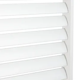 Mendler Aluminium Lamellenwand für Pergola HWC-N94 3x3m, Lamellenpaneel Modul Seitenwand Sichtschutz, 213x94cm ~ weiß