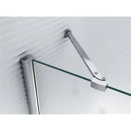 Glaszentrum Hagen Aya Eckdusche mit Pendeltür 100 x 195 cm ESG Glas transparent