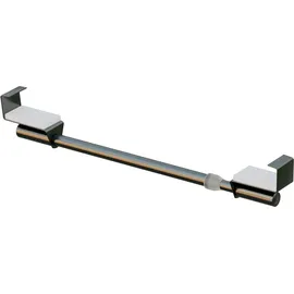 INDEKO Scheibenstange INDEKO "Twist" Gr. 2, silber (edelstahlfarben), Ø:9mm, Gardinenstangen, stufenlos verstellbare Klemmstange bzw. Spannstange