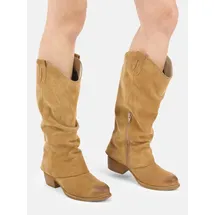 felmini wide fit Biker-Boots Herren Braun 41