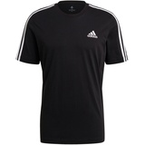 adidas Essentials 3-Streifen T-Shirt Herren black/white S