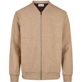 Cleptomanicx Outdoorjacke "Noitch Cruise", Herren, Gr. L, beige (beige, meliert), 43% Wolle, 37% Baumwolle, 20% Polyamid, unifarben, normal, Rundhals, Jacken Outdoorjacke, mit lockerem Schnitt