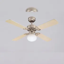 Westinghouse Vegas 105 cm Deckenventilator silber/ahorn mit Licht