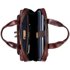 Jekyll & Hide Aktentasche Leder 38 cm Laptopfach braun