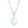 Elli DIAMONDS Halskette Süßwasserzuchtperle Diamant (0.04 ct.) 925 Silber
