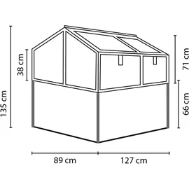 Vitavia Gamma 124 x 89 x 71 cm Aluminium blank