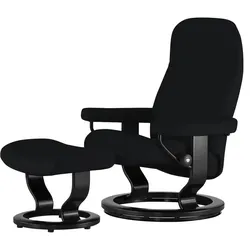 Stressless Relaxsessel mit Hocker Leder Consul  ¦ schwarz