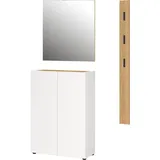 Germania Garderoben-Set »Alviano«, (3 St.), mit eckigem Spiegel, optional mit Hakenpaneel, Made in Germany