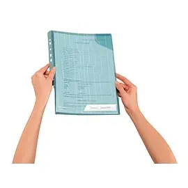 Leitz Prospekthüllen CombiFile DIN A4 blau genarbt 0,20 mm, 5 St.