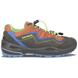 Lowa Robin EVO GTX Low (wasserdicht, Veloursleder) graphitgrau/blau Kinder