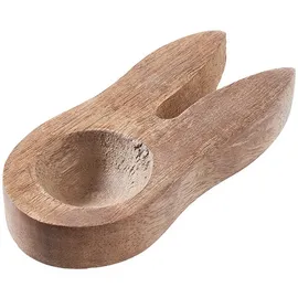 BUTLERS Eierbecher, MANGO DAYS 4er-Set in Braun, Holz, 6x2x12 cm, Tischkultur | Servieren, Eierbecher