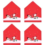 Weihnachtliche Stuhlhussen, 4-teilig, Stuhldekoration Für Weihnachtsfeier Und -essen - Crezuo