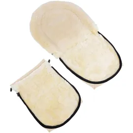 Werner Christ Baby Lammfell-Fußsack Oslo für Babyschale, Tragewanne, beige