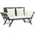 furnicato Gartenbank 176 x 0 x 0 cm Schwarz