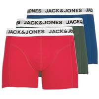 JACK & JONES Herren Boxershort JACRIKKI Trunks 3er Pack Rot Blau Grün S - XXL, Größe:XXL, Farbe:Sycamore Estate Blue - Scarlet Smile 12228454