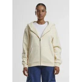 URBAN CLASSICS Fluffy Reißverschlusspullover White Sand L