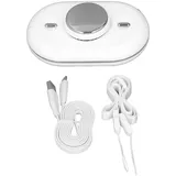 Tragbarer Usb-nackenventilator, Mini-tischventilator Mit Verstellbarem Ständer Für Den Innen- Und Außenbereich, Farbe: Weiß.