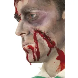 Halloween Maske - selbst genähte Wunde - Latex - Fleischwunde für Zombiekostüm -...