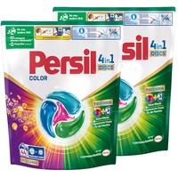 Persil Color 4in1 DISCS 88 Waschladungen (2x 44WL), Waschmittel mit Tiefenrein Technologie, Colorwaschmittel für reine Wäsche und hygienische Frische für die Maschine