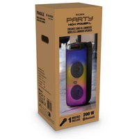 Bigben Interactive Bigben Bluetooth portabler Lautsprecher Party Box L Disco Licht Mikro Bluetooth-Lautsprecher