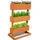 Coemo Kleines Vertikalbeet Hochbeet 50 x 30 x 75 cm Braun