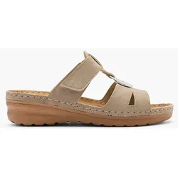 Komfort Pantolette - Damen - beige