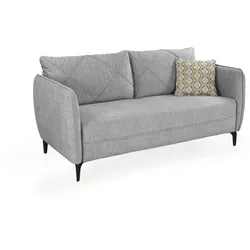 Sofa Novara Stoff Grau 2,5-Sitzer