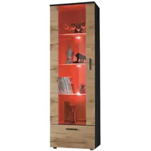 komodee Vitrine, Alessandria A2 Schwarz/Wotan 60x192x42 cm,