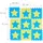 Relaxdays Puzzlematte Sterne Blau,Gelb