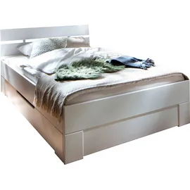 Home Affaire Bettgestell HOME AFFAIRE "Progress Massivholzbett in 5 Größen, weiß lackiert", weiß, B:200cm L:200cm, Betten, Bettgestell, FSC-zertifizierte massive Kiefer, hohe Belastbarkeit: 200kg je Seite