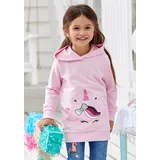 Kidsworld Kapuzensweatshirt KIDSWORLD "Longsweatshirt mit niedlichem Einhorn", Mädchen, Gr. 128/134, rosa, Sweatware, Obermaterial: 100% Baumwolle, bedruckt, Basic Po-bedeckend, Bündchen, Sweatshirts, Langarm, Basic-Passform, bedruckt, mit Kapuze, aus Baumwolle