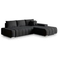 masseno Ecksofa mit Schlaffunktion ALESE ¦ schwarz ¦ Maße (cm): B: 265 H: 85