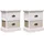 vidaXL Nachtschrank 2-teilig 38 x 28 x 45 cm Weiß/Natur