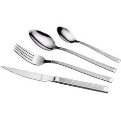 72 teilig Besteckset Edelstahl 18/10 mit Holzkoffer Nickelfrei 12 Personen Mirror+Satin Motiv 3