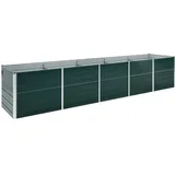 vidaXL Garten-Hochbeet verzinkter Stahl rechteckig 400 x 80 x 45 cm Grün  
