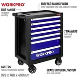 WorkPro WP209074 7-Schubladen Werkstattwagen mit 193 Werkzeugen