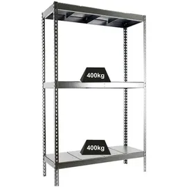 Proregal Schwerlastregal Big Metal Yeti Three HxBxT 200 x 120 x 45 cm Fachlast 400 kg Verzinkt