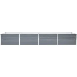 vidaXL Garten-Hochbeet verzinkter Stahl rechteckig 320 x 80 x 45 cm Grau  