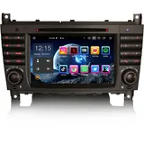 Erisin 7 Zoll 8-Kern 4GB+64GB Android 13 Autoradio mit CD GPS Navigation Für Mercedes C/CLC/G Klasse W203 W463 Kabelloses CarPlay Android Auto Bluetooth 5.0 DSP WiFi DAB+ RDS USB DVB-T2 Canbus TPMS