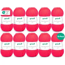 120 Strickgarn Neonkoralle 10 St.