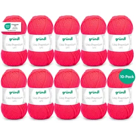 120 Strickgarn Neonkoralle 10 St.