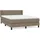 vidaXL Boxspringbett mit Matratze Taupe 140x200 cm Stoff
