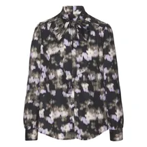 LASCANA Schluppenbluse Damen schwarz-flieder bedruckt Gr.40