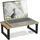 Relaxdays Monitorständer Bildschirmerhöhung 15 x 40 x 23 cm Natur/Schwarz
