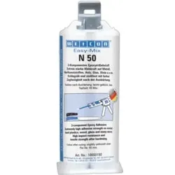 WEICON Easy-Mix N 50, Epoxid-Klebstoff für Fertigungsprozesse, 50 ml, leicht gelblich, klar