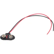 AccuCell Batterieclip 9V Block T-Form Schwarz